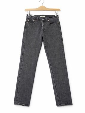Levi’s Premium Wedgie Straight Jeans Black Wash Size 26 High Rise Vintage Fit